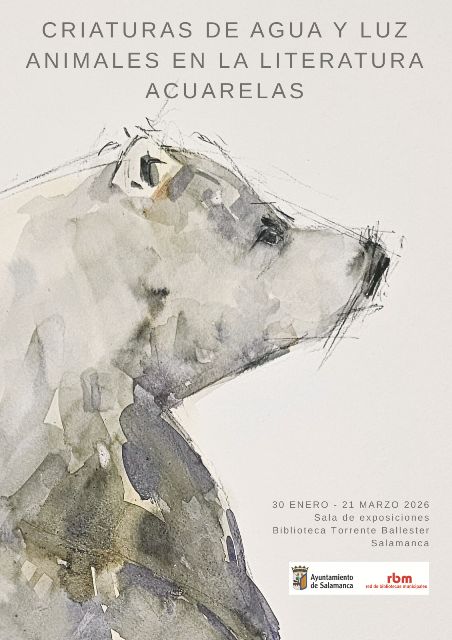 Exposición. Acuarelas. Criaturas de agua y luz. Animales en la literatura. 